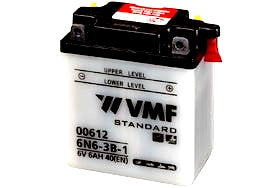 00612 VMF MOTORBIKE BATTERY 6AH, 40A, 6V