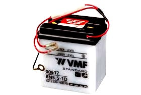 00617 VMF MOTORBIKE BATTERY 5,5AH, 40A, 6V