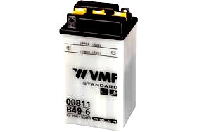 00811 VMF MOTORBIKE BATTERY 10AH, 90A, 6V