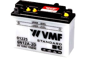 01225 VMF MOTORBIKE BATTERY 12AH, 155A, 6V