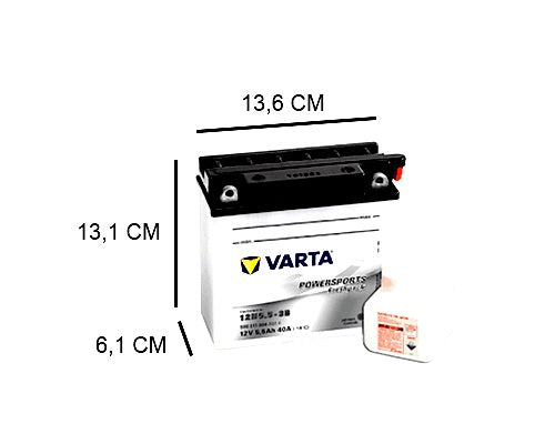 12N5.5-3B VARTA FRESHPACK 5,5AH MOTORBIKE BATTERY, 55A, 12V