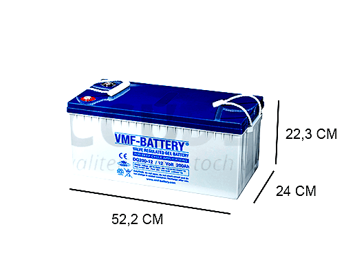 VMF 200AH DEEP CYCLE GEL BATTERY, 12V