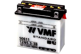 50611 VMF 5.5AH MOTORBIKE BATTERY, 78A, 12V