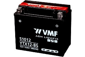 51012 VMF 10AH POWERSPORT MOTORBIKE BATTERY, 180A, 12V