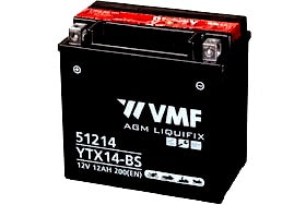 51214 VMF 12AH AGM MOTORBIKE BATTERY, 200A, 12V