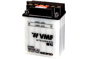 51492 VMF 14AH MOTORBIKE BATTERY, 175A, 12V