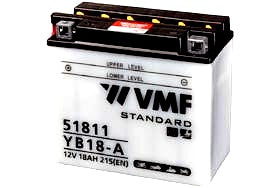 51811 VMF 18AH MOTORBIKE BATTERY, 215A, 12V