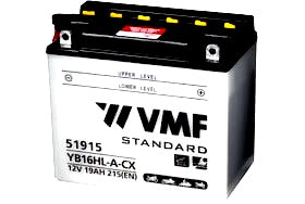 51915 VMF 19AH MOTORBIKE BATTERY, 215A, 12V