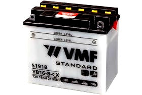 51918 VMF 19AH MOTORBIKE BATTERY, 215A, 12V