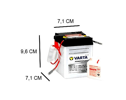 6N4-2A VARTA FRESHPACK 4AH MOTORBIKE BATTERY, 10A, 6V