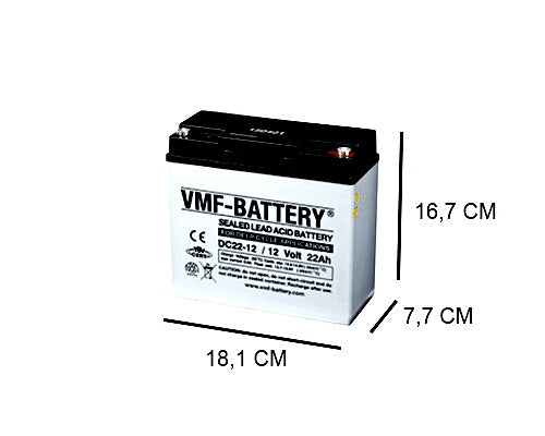 VMF DC22-12 22AH AGM DEEP CYCLE BATTERY 12V