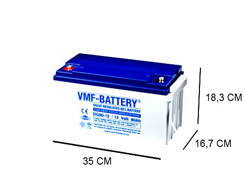 VMF 80AH DEEP CYCLE GEL BATTERY, 12V