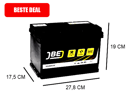 75AH SEMI-TRACTIE BATTERY JBE YELLOWLINE 12V 650A