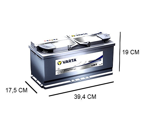 VARTA LA105 DUAL PURPOSE AGM BATTERY, 105AH, 950A, 12V