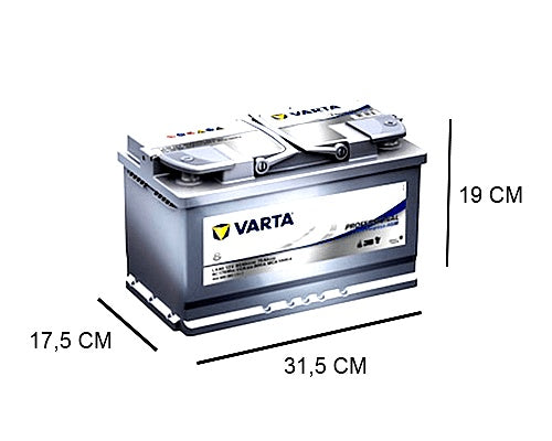 VARTA LA80 DUAL PURPOSE AGM BATTERY 80AH, 800A, 12V