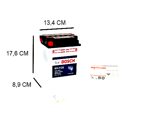 YB14A-A2 BOSCH, 14AH MOTORBIKE BATTERY, 190A, 12V