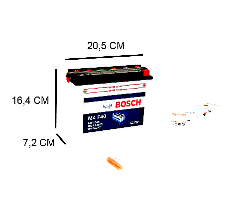 YB16AL-A2 BOSCH MOTORBIKE BATTERY 12V, 16AH, 180A