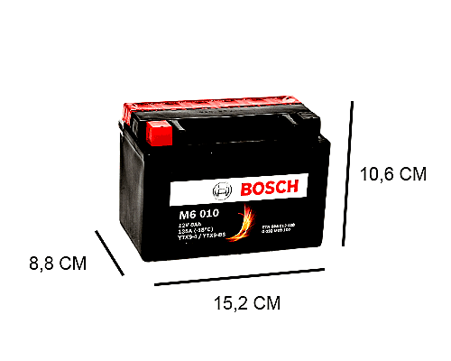 YTX9-BS BOSCH AGM 8AH MOTORBIKE BATTERY, 135A, 12V