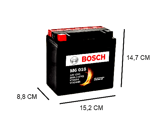 YTX14-BS BOSCH AGM 12AH MOTORBIKE BATTERY, 200A, 12V