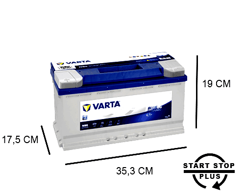 N95 VARTA 95AH EFB START-STOP BATTERY BLUE DYNAMIC, 800A, 12V