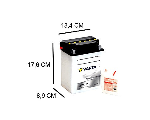 YB14A-A2 VARTA FRESHPACK 14AH MOTORBIKE BATTERY, 190A, 12V