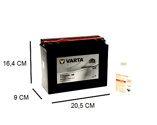 YTX24HL-BS VARTA AGM 21AH MOTORBIKE BATTERY, 340A, 12V