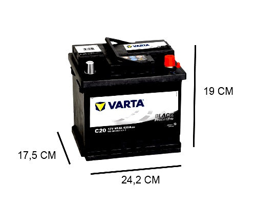 C20 VARTA 55AH PROMOTIVE BLACK BATTERY, 420A, 12V