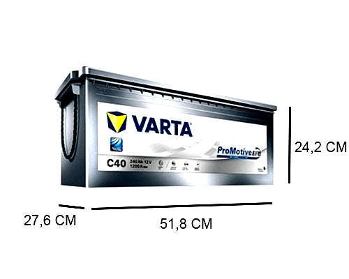 C40 VARTA 240AH PROMOTIVE EFB BATTERY, 1200A, 12V