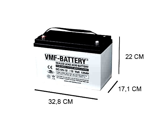 VMF DC125-12, 125AH AGM DEEP CYCLE BATTERY 12V