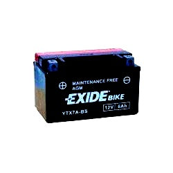 ETX7A-BS EXIDE AGM 6AH MOTORBIKE BATTERY, 90A, 12V