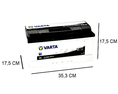 VARTA F5 88AH BLACK DYNAMIC START BATTERY, 740A, 12V