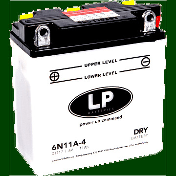 6N11A-4 LANDPORT MOTORBIKE BATTERY 11AH, 120A, 6V